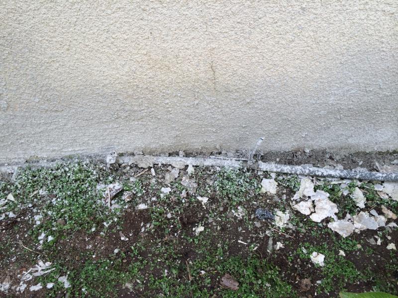 Repaired stucco damaged